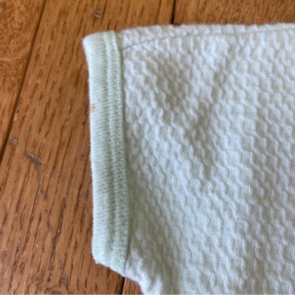 VINTAGE GREEN WAFFLE KNIT EMBROIDERED FROG ONE PIECE OUTFIT SIZE 18M 100% COTTON - Picture 5 of 5